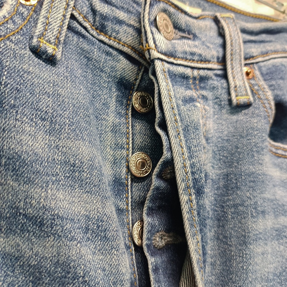 Levis Ribcage Bootcut Jeans Womens 29 High Rise Button Fly Blue‎ Denim (26x31.5) - Picture 5 of 7